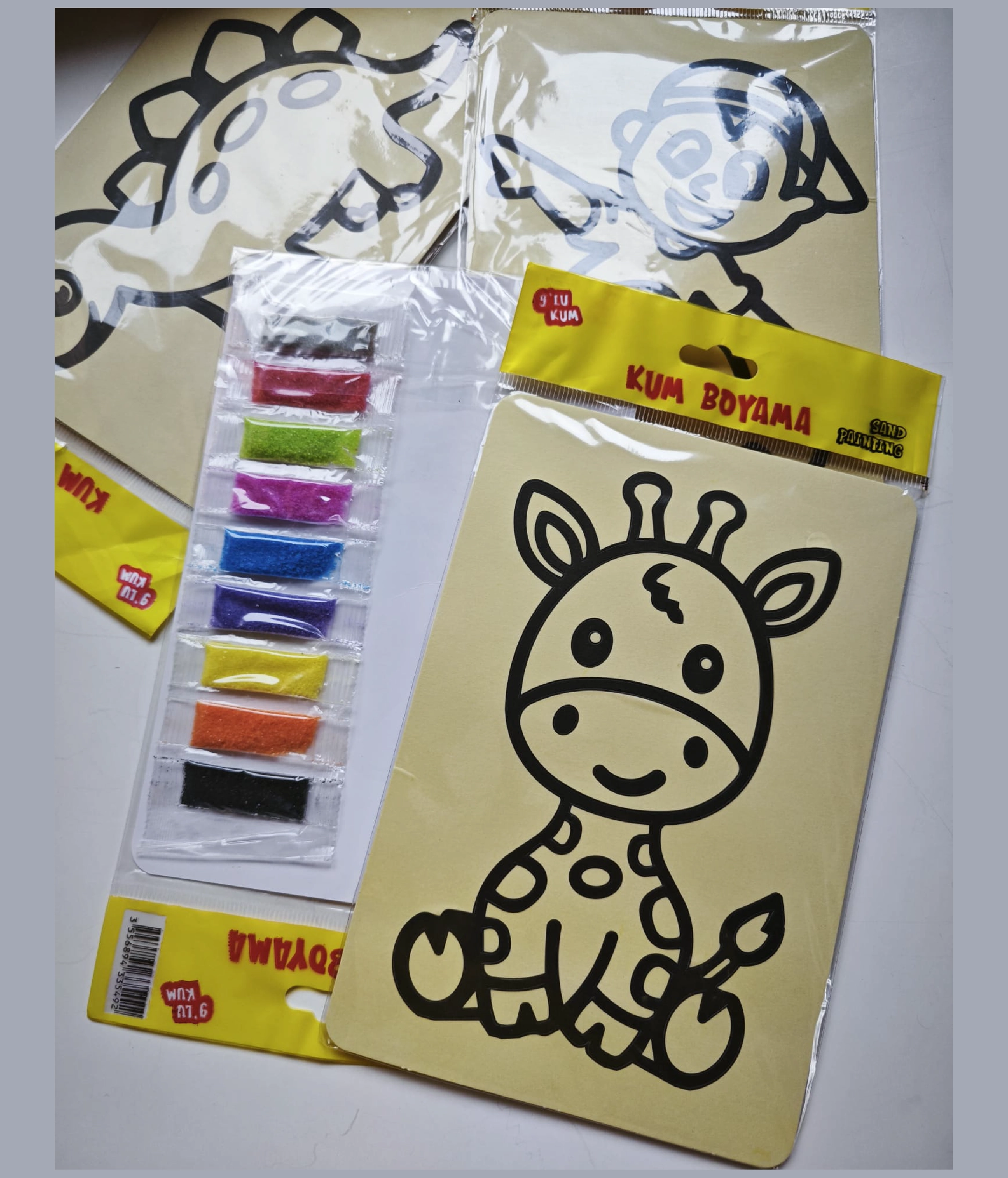 Küçük Boy Simli Kum Boyama (Farklı Desenler)