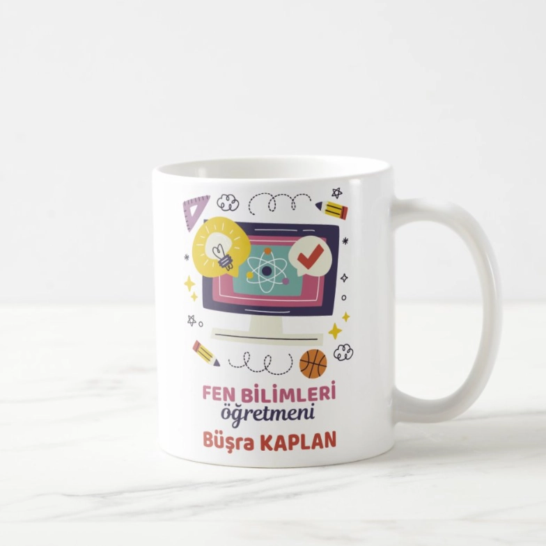 Fen Bilgisi Öğretmen - İsimli Kupa Bardak