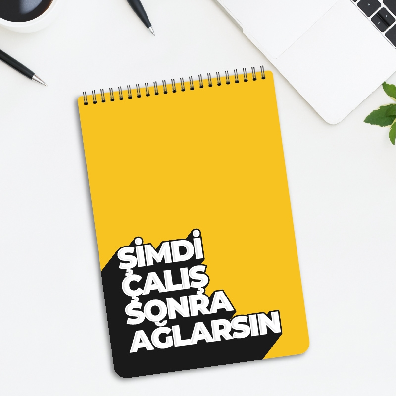 Şimdi Çalış sonra ağlarsın isimli Ders Çalışma Planlayıcısı (Spiralli)