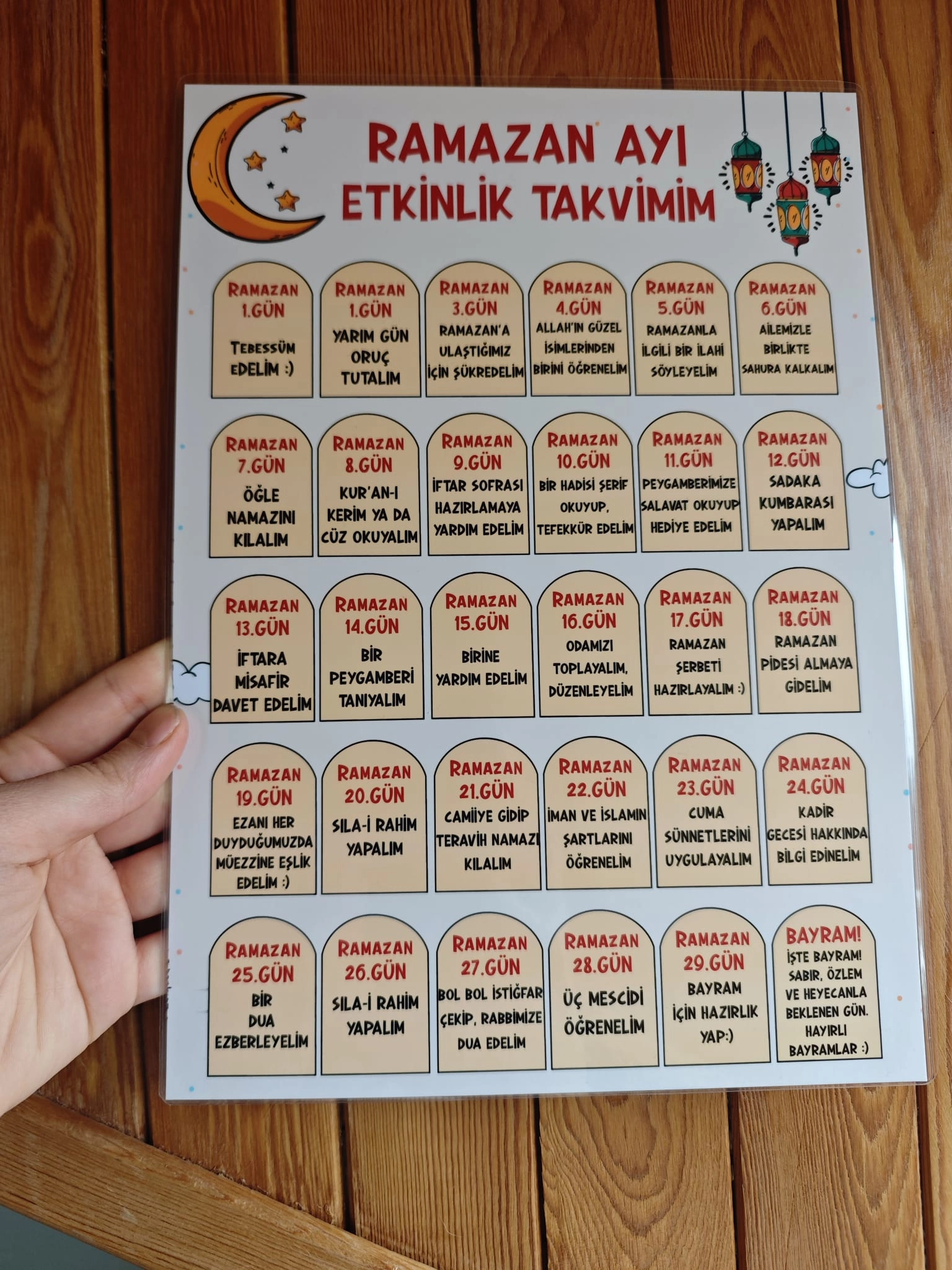 Ramazan Etkinlik Takvimim (PVC KAPLAMA)