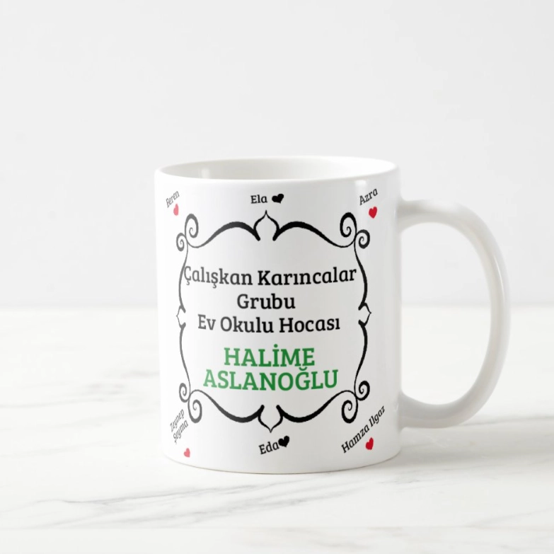 Öğrenci / Öğretmen  -  Resim ve İsimli Kupa Bardak