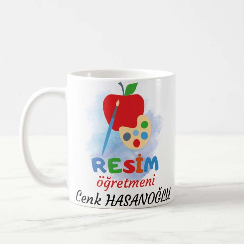 Resim Öğretmeni - İsimli Kupa Bardak