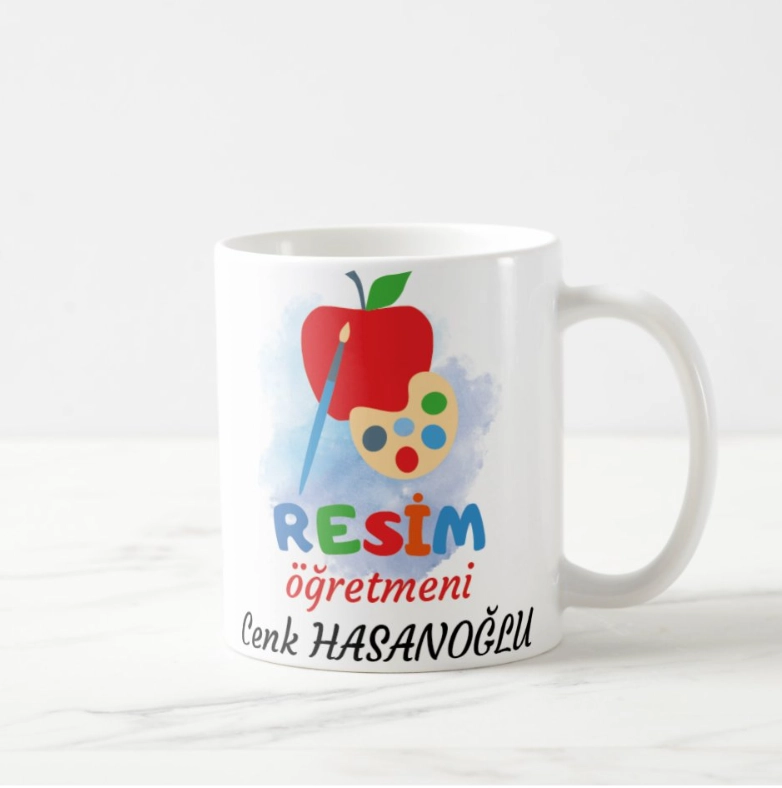 Resim Öğretmeni - İsimli Kupa Bardak