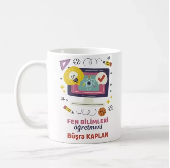 Fen Bilgisi Öğretmen - İsimli Kupa Bardak