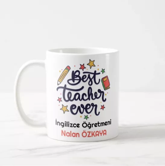 İngilizce Öğretmen - İsimli Kupa Bardak