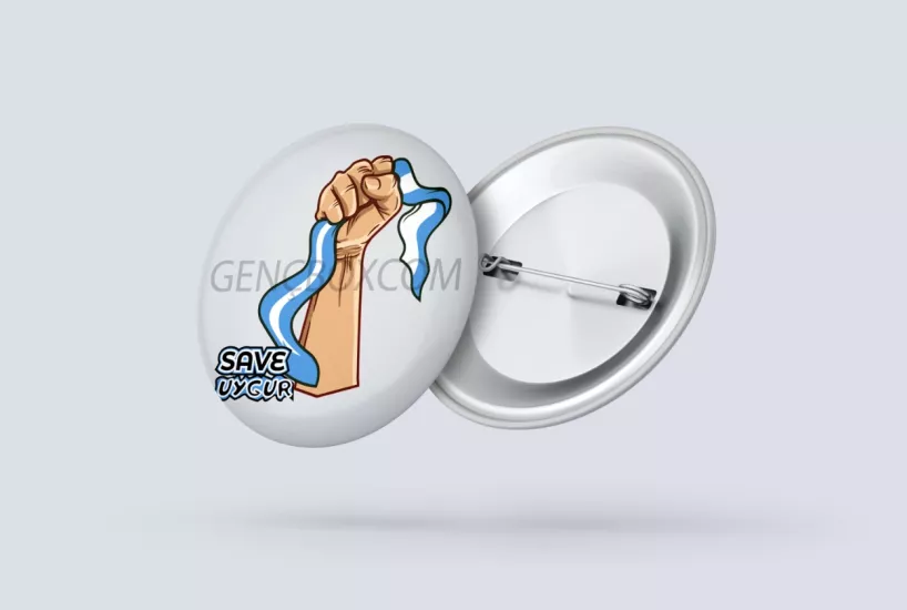 Save Uygur - İğneli Rozet