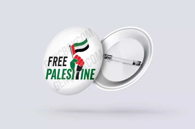 Free Palastine Bayrak - İğneli Rozet