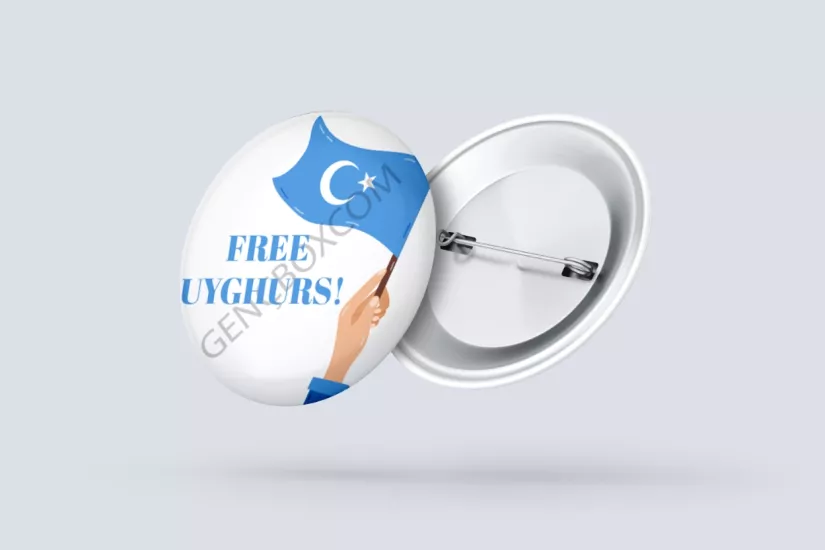 Free Uyghurs - İğneli Rozet