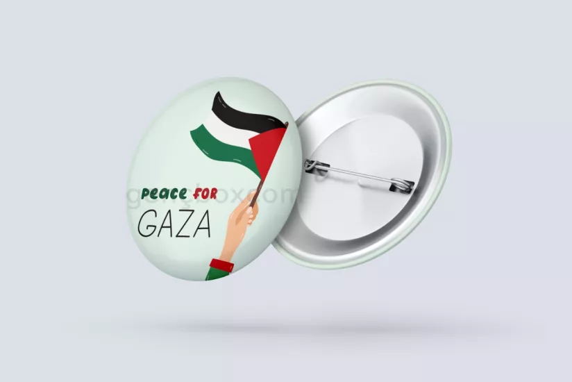 Peace For Gaza - İğneli Rozet (Yeşil)
