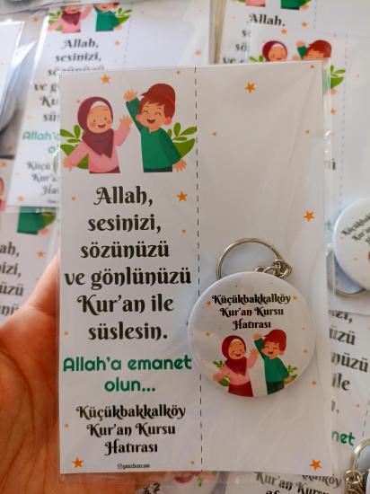 Kız Erkek Çocuk Temalı Anahtarlıklı Hediyelik Kart Paketi