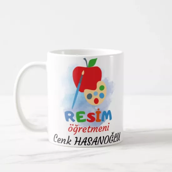Resim Öğretmeni - İsimli Kupa Bardak