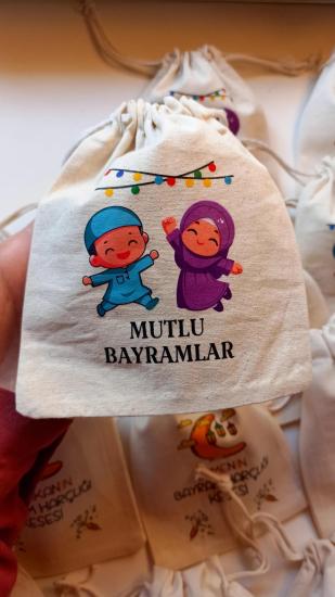 Mutlu Bayramlar - Çocuk Bayram Harçlık Kesesi (15*20 cm)