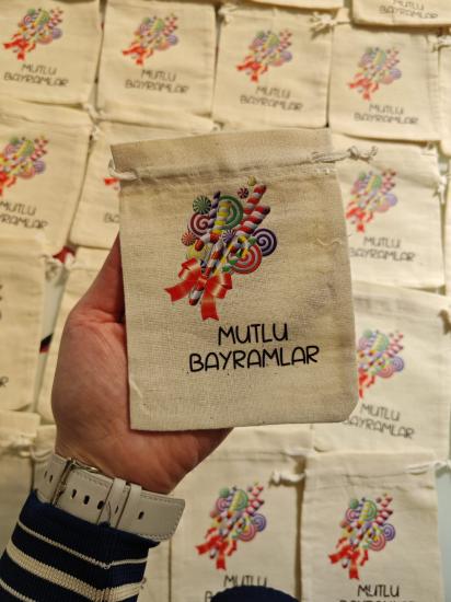 Şekerli Mutlu Bayramlar - Çocuk Bayram Harçlık Kesesi
