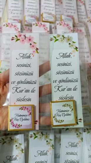 Hatim Hatırası Çikolatalı Ayraçlı Hediyelik Paket