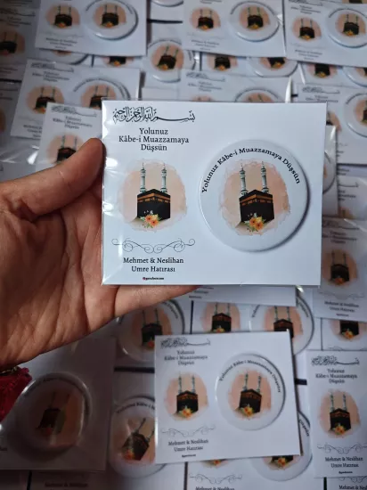 Yolunuz Kâbe-i Muazzamaya Düşsün- Magnet Açacak ve Notlu Kart Paketi