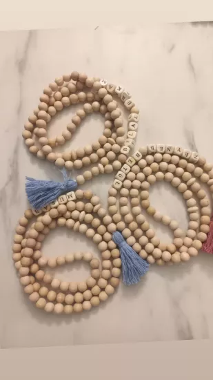 Püsküllü İsme Özel Ahşap Tesbih Yetişkin (99’lu)