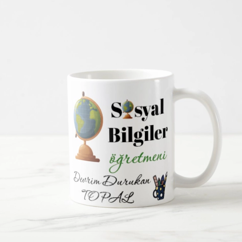 Sosyal Bilgiler Öğretmeni - İsimli Kupa Bardak