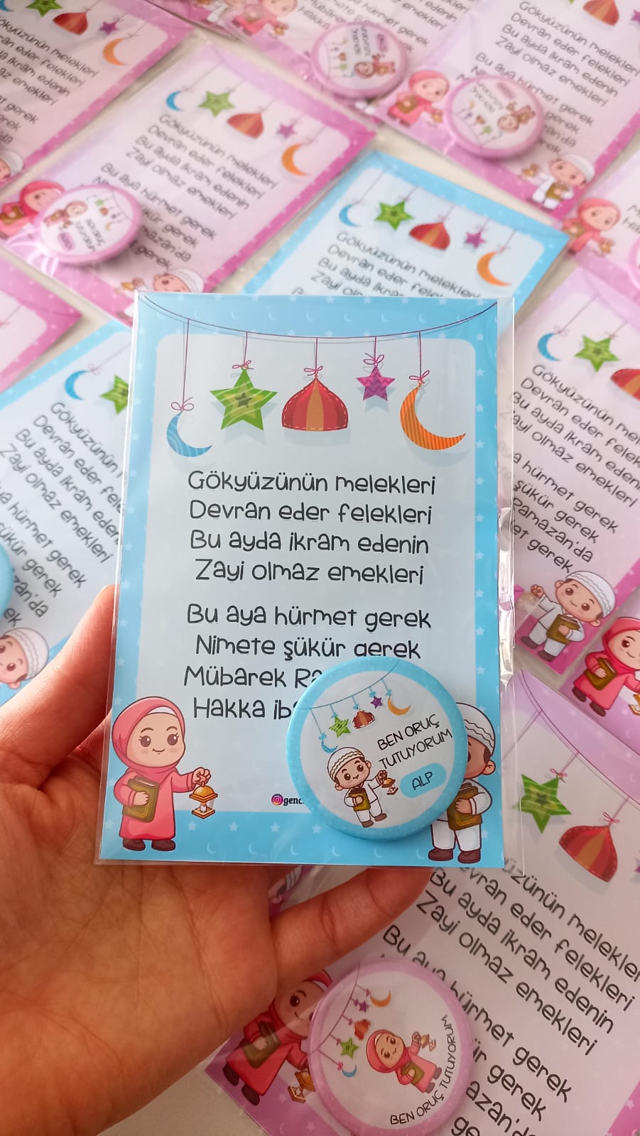 Ramazan Manili Kart ve İsimli Rozet Paketi