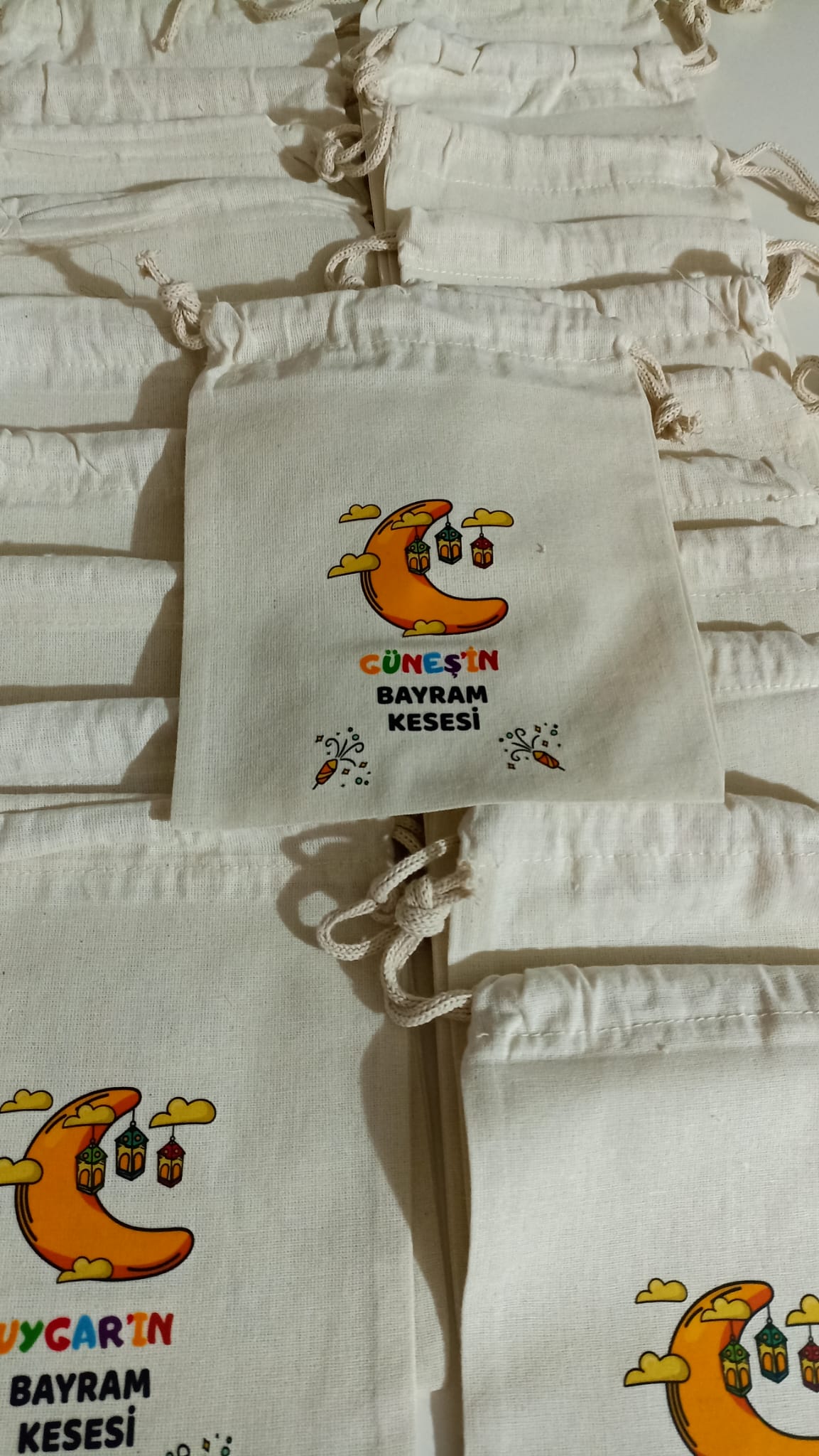 Kandil Temalı İsimli Çocuk Bayram Harçlık Kesesi (15*20 cm)