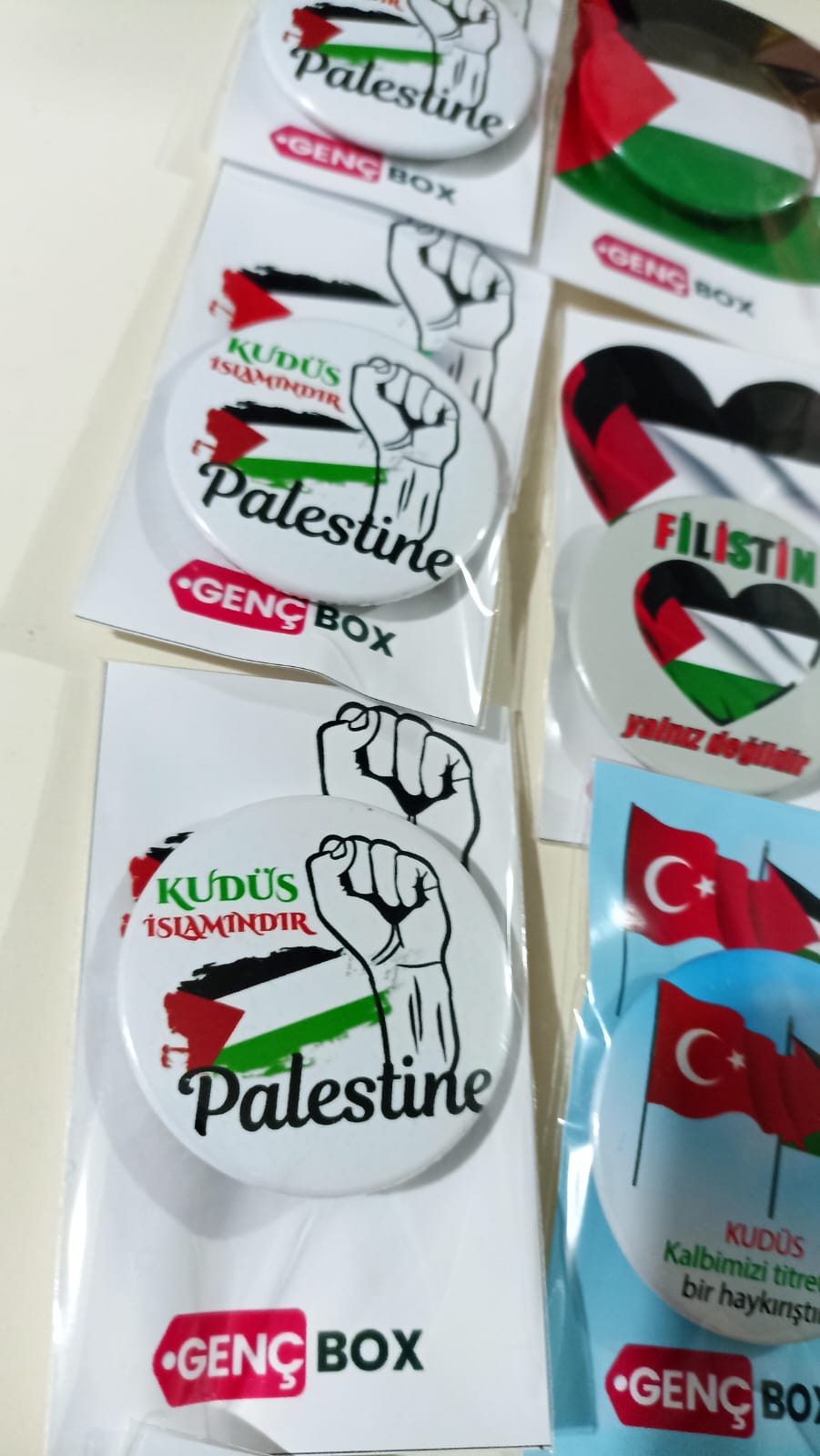 Filistin Rozetleri Özel Kağıt ve Jelatinli Paket (TEK ADET)
