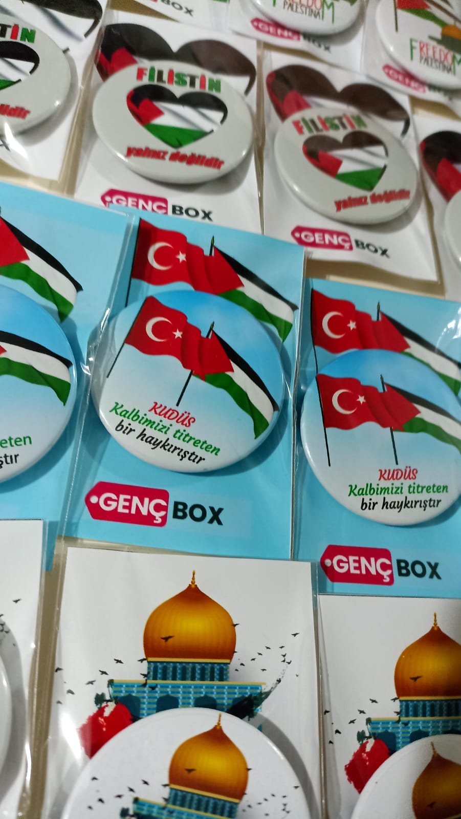 Filistin Rozetleri Özel Kağıt ve Jelatinli Paket (TEK ADET)