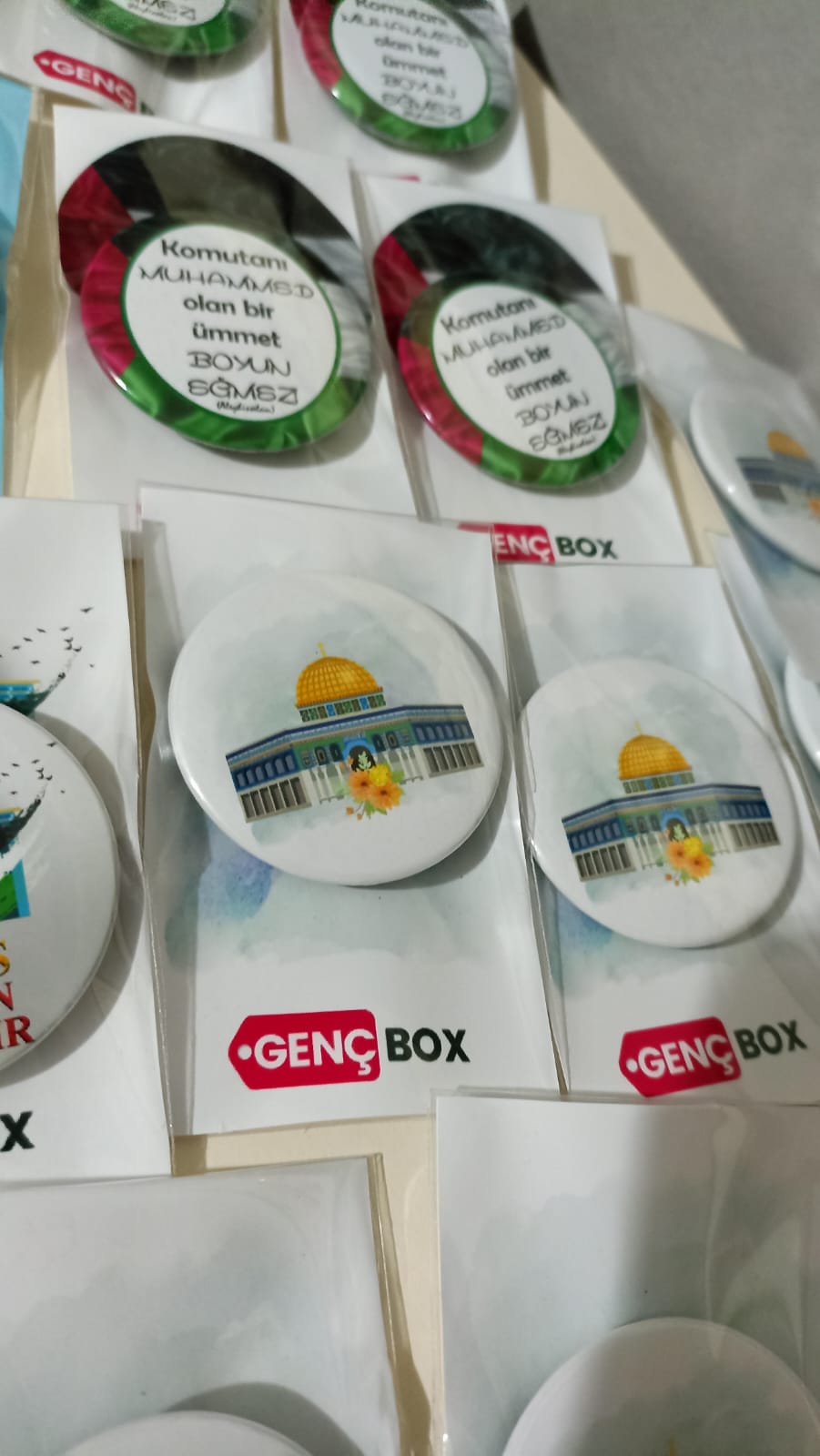 Filistin Rozetleri Özel Kağıt ve Jelatinli Paket (TEK ADET)