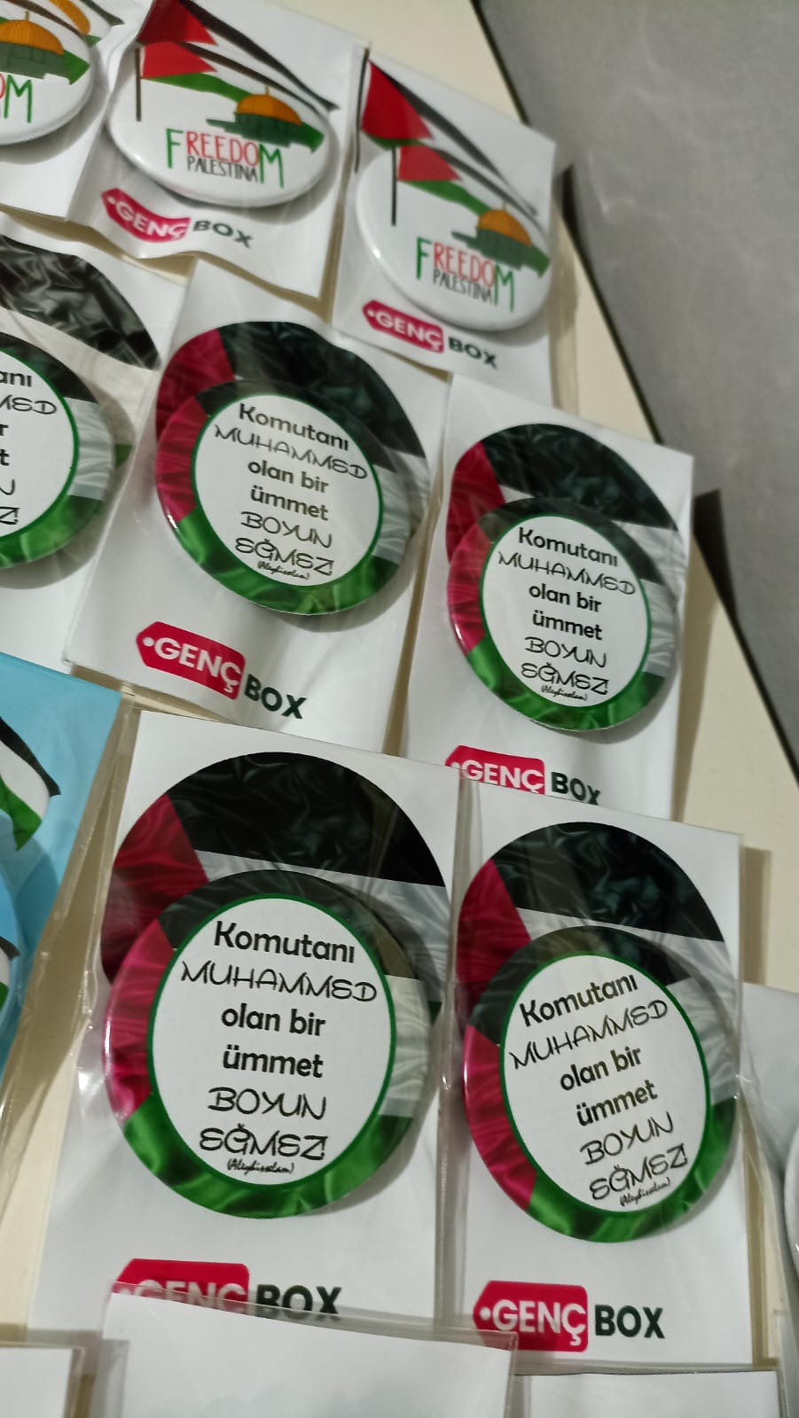 Filistin Rozetleri Özel Kağıt ve Jelatinli Paket (TEK ADET)