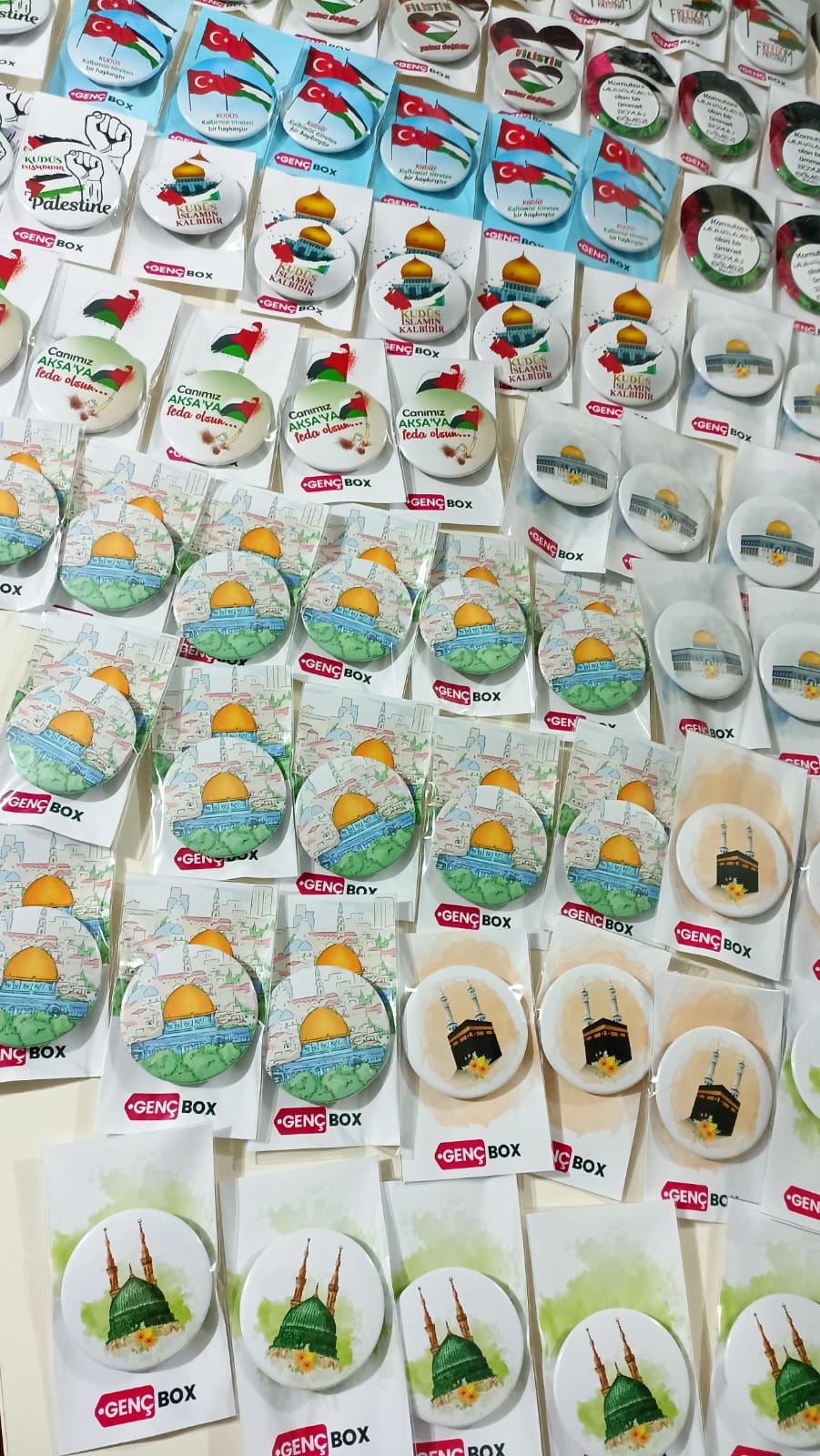 Filistin Rozetleri Özel Kağıt ve Jelatinli Paket (TEK ADET)