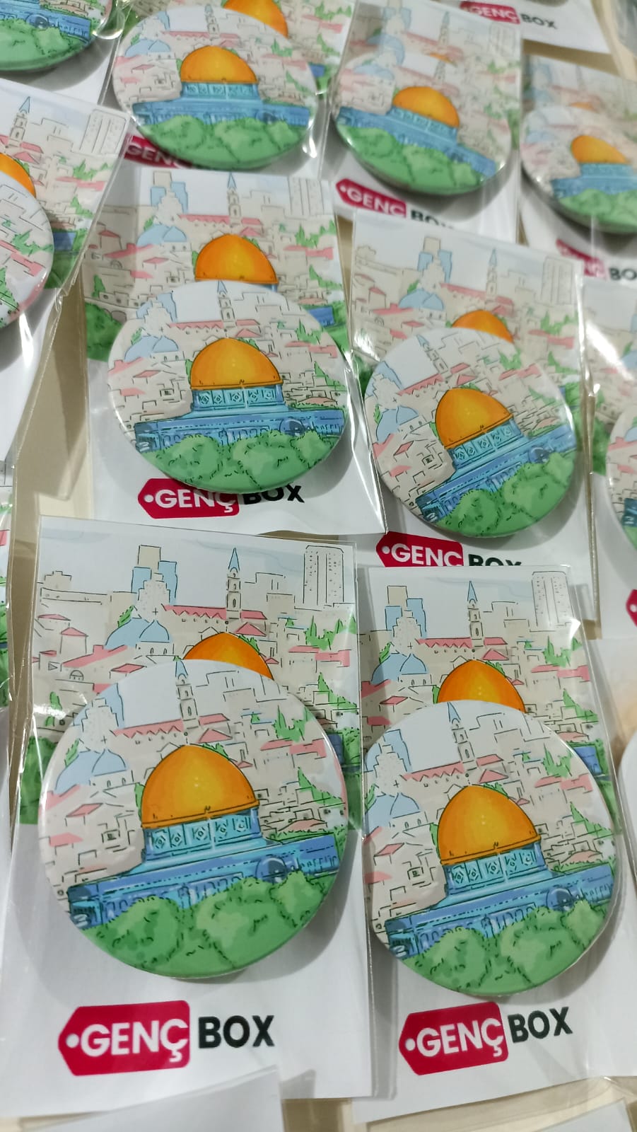Filistin Rozetleri Özel Kağıt ve Jelatinli Paket (TEK ADET)