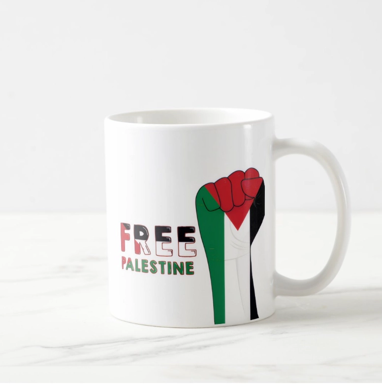 Free Palastine Yumruk - Kupa Bardak