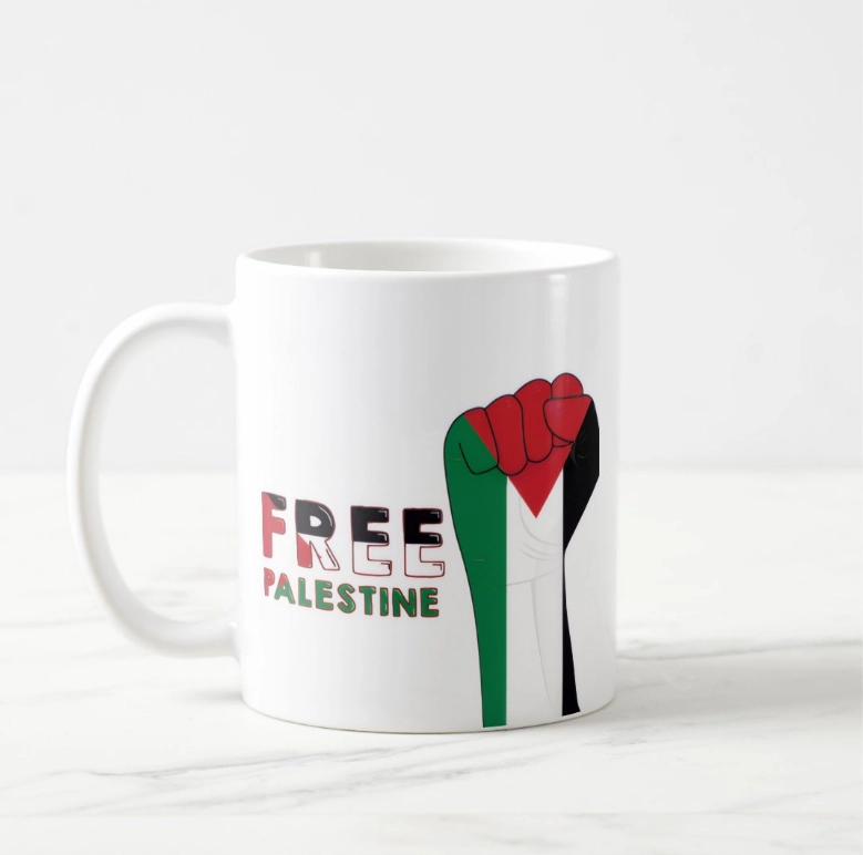 Free Palastine Yumruk - Kupa Bardak